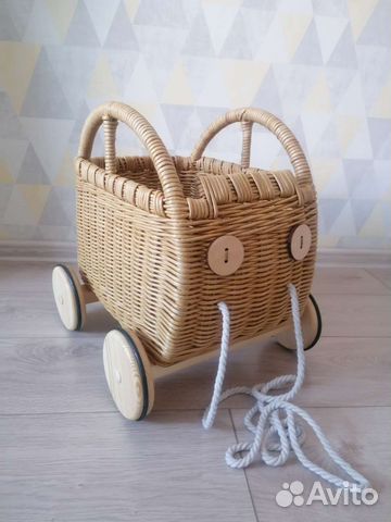 Корзина Машинка плетёная