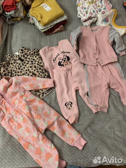 Большой пакет одежды для девочки 68-80