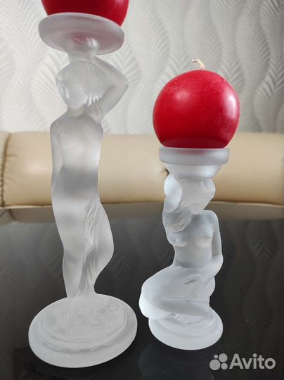 Подсвечники хрустальные винтаж