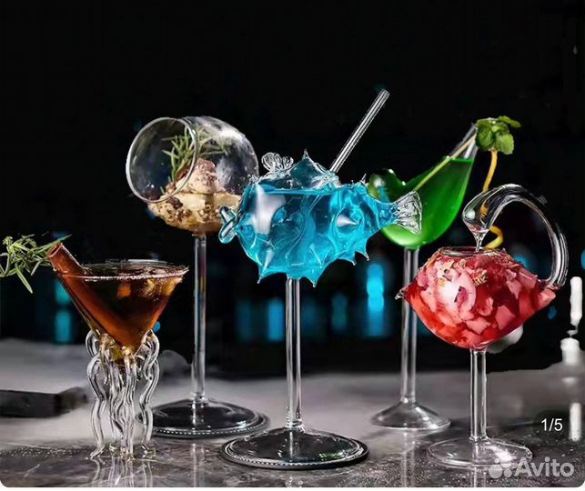 Бокал фужер медуза