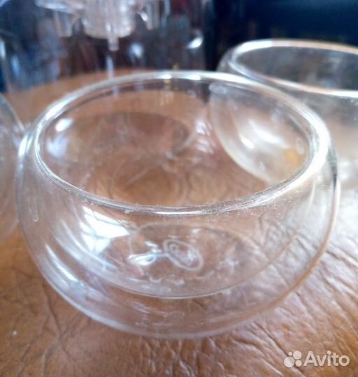 Чайник заварочный типот гунфу с кнопкой и 4 пиалы