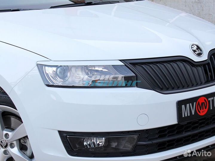 Реснички на фары для Skoda Rapid
