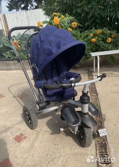 Детский трехколесный велосипед-коляска