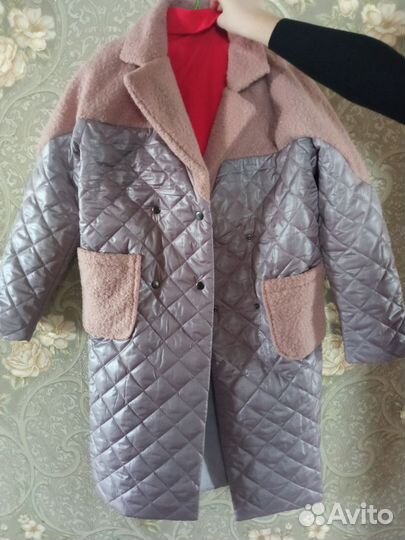 Стеганное пальто