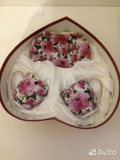 Набор кофейный 4 предмета, фарфор (Новый)