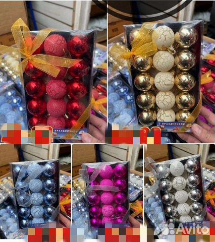 Наборы ёлочных игрушек (шары)