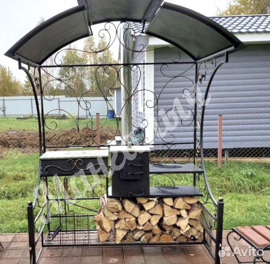 Мангал с крышей
