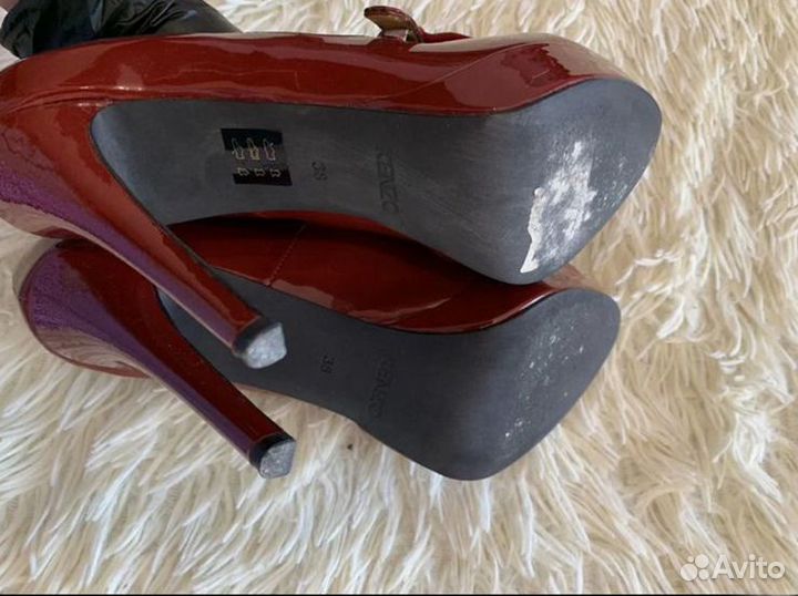 Туфли женские лаковые бордовые kenzo р.38