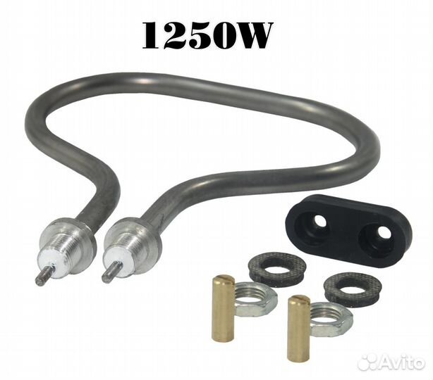 Тэн для чайника, без фланца, овальный 1250 Вт