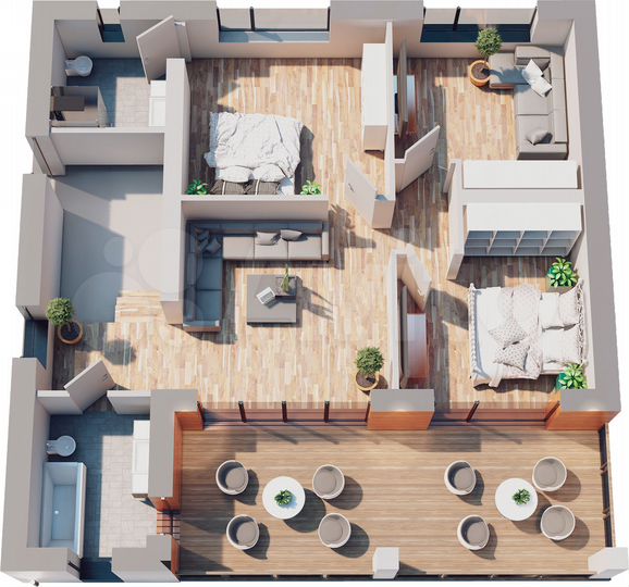 Дом 195 м² на участке 6,2 сот.