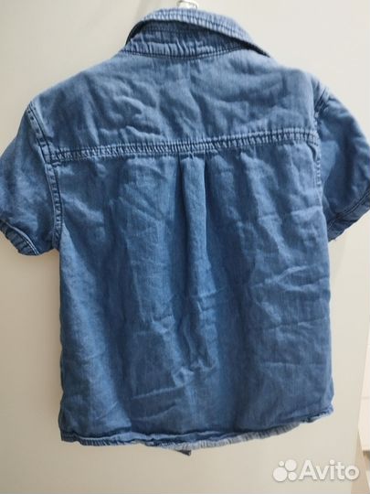 Джинсовая рубашка детская летняя
