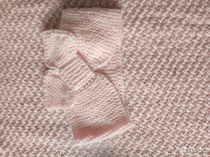 Плед детский вязаный комплект ручная работа