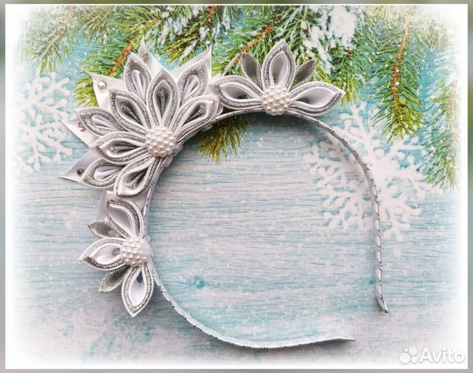 Ободок снежинка