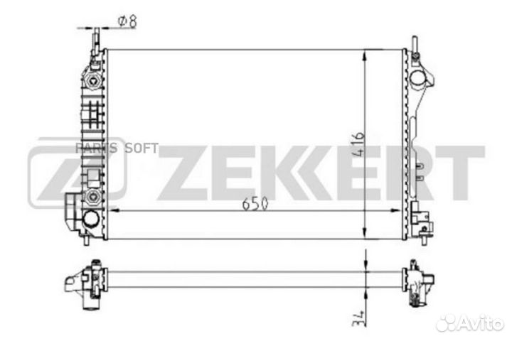 Радиатор охлаждения Форд Mondeo III 04