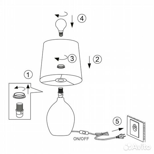 Настольная лампа Rivoli Chimera 7072-503 Б0057275