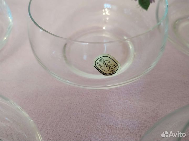 Bogemia стекло(Чехия). Фруктовницы 5 шт
