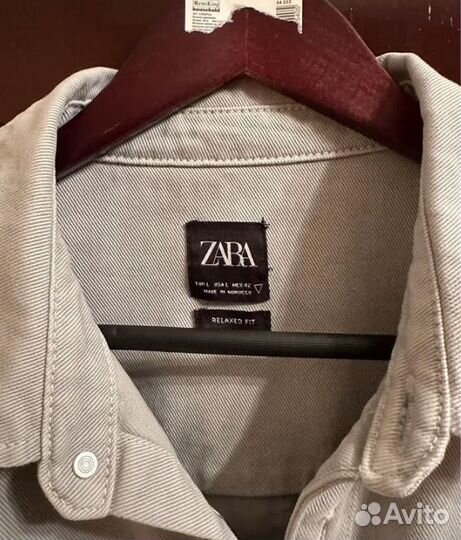 Джинсовая рубашка zara