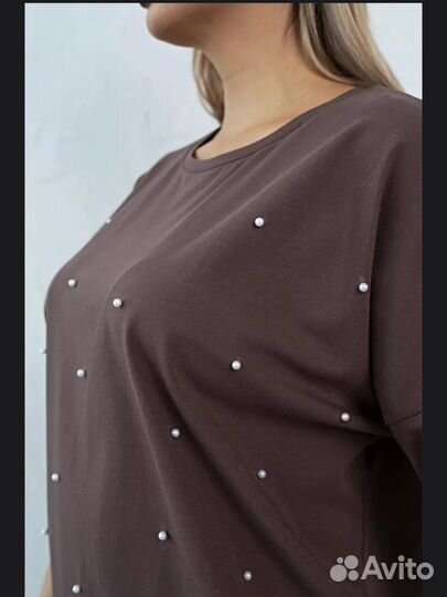 Футболка нарядная больших размеров