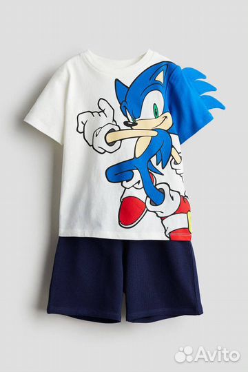 Футболка и шорты H&M Соник на мальчика 98