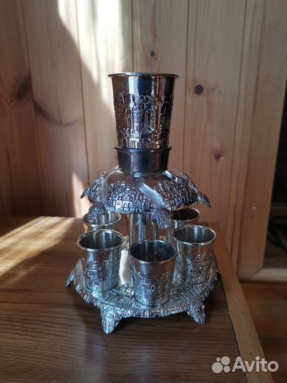 Коньячный набор мельхиор