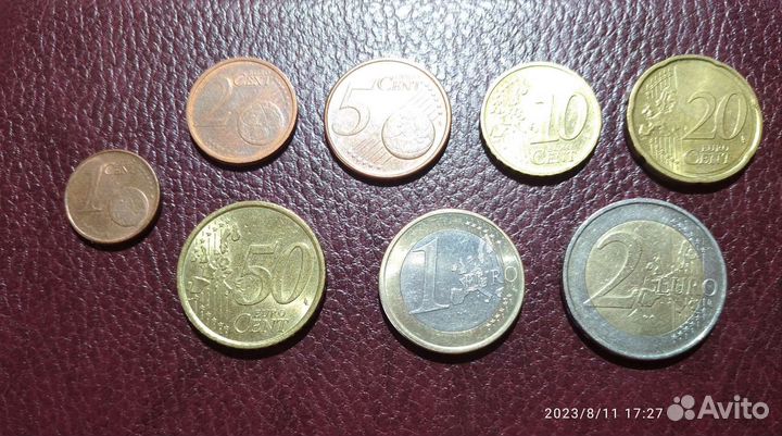 Набор монет евро