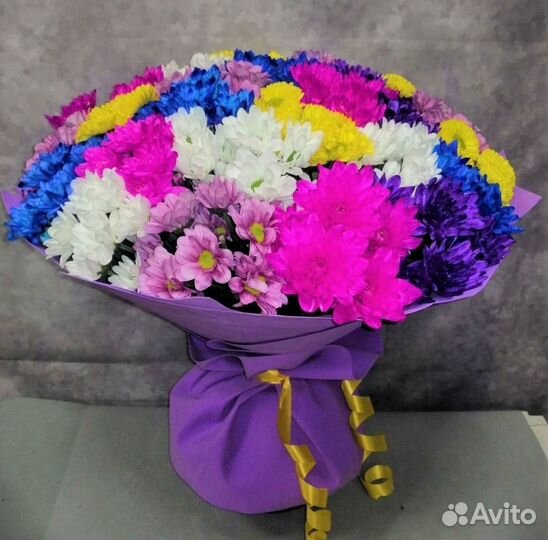 Букет Цветы Хризантемы