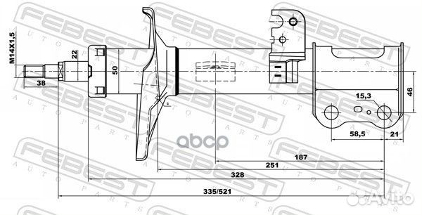 Амортизатор передний правый GAS.twin tube 01665