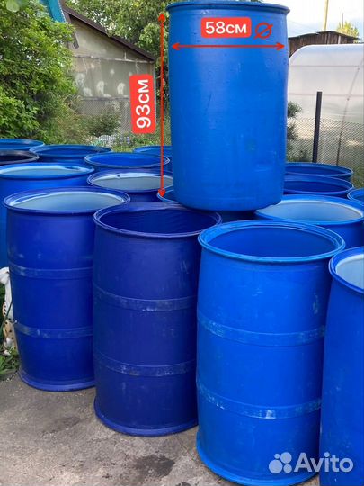 Бочки пластиковые 227л. Большой выбор