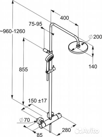 Душевая система Kludi Logo Dual Shower System 680