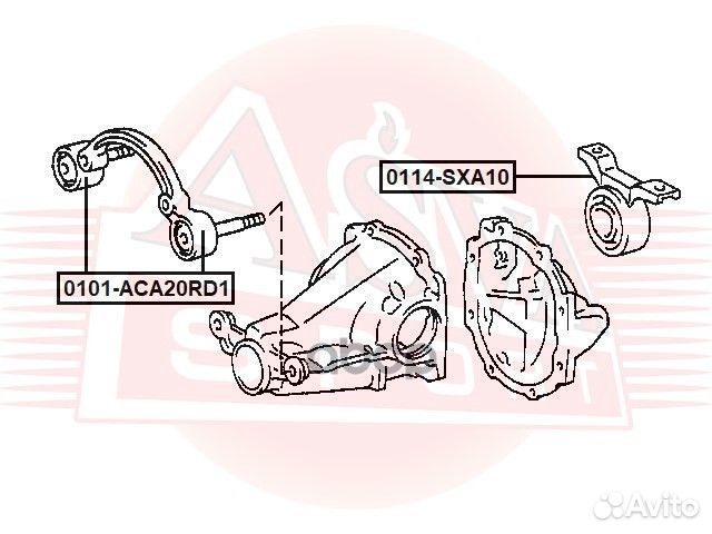 Сайлентблок подушки дифференциала 0101-ACA20RD1