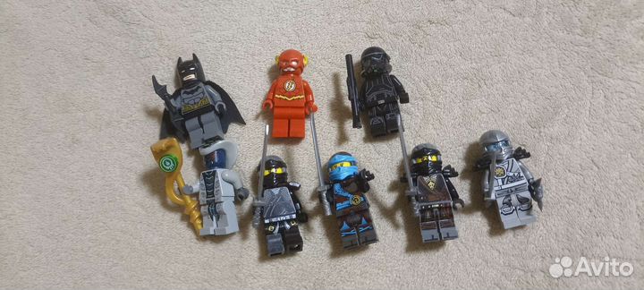 Lego минифигурки star wars, ninjago, dc