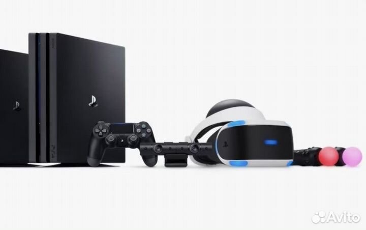 Ps4 pro 1tb / шлем Sony VR