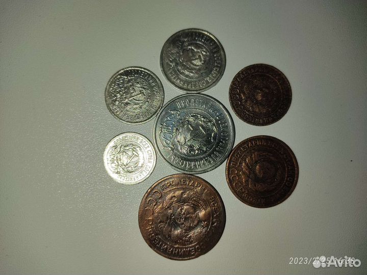 Монеты ранние советы, серебро и медь