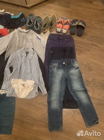 Пакет вещей и обуви на мальчика р.110 до р. 128