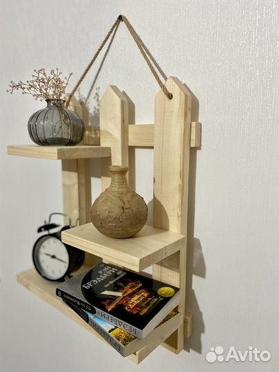 Полка деревянная