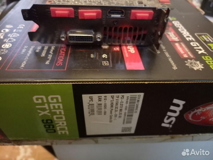 Видеокарта MSI GTX 960 gaming 2 gb