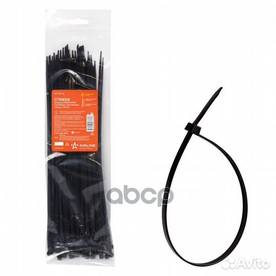 Стяжки (хомуты) кабельные 3,6*300 мм, пластиков