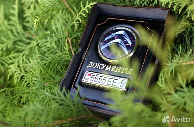 Обложка для автодокументов с лого и номером