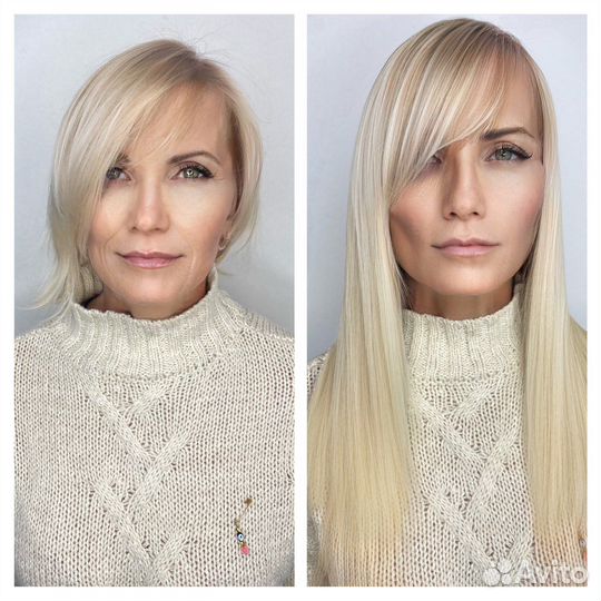 Наращивание славянских волос волосы+работа