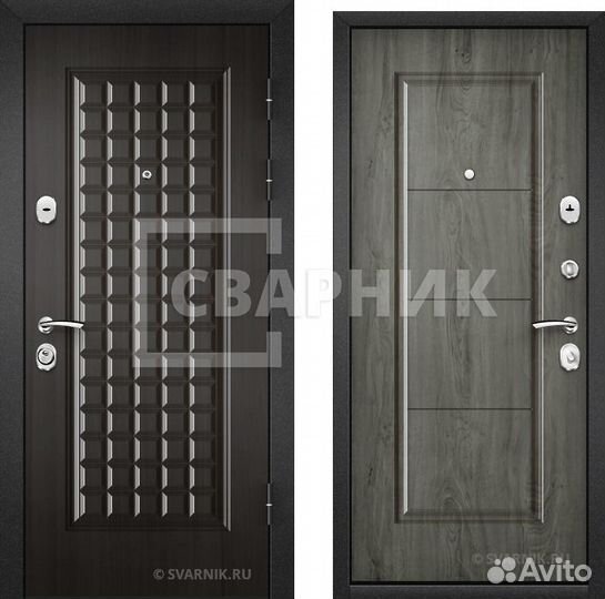 Трехстворчатая входная дверь на заказ. Установка