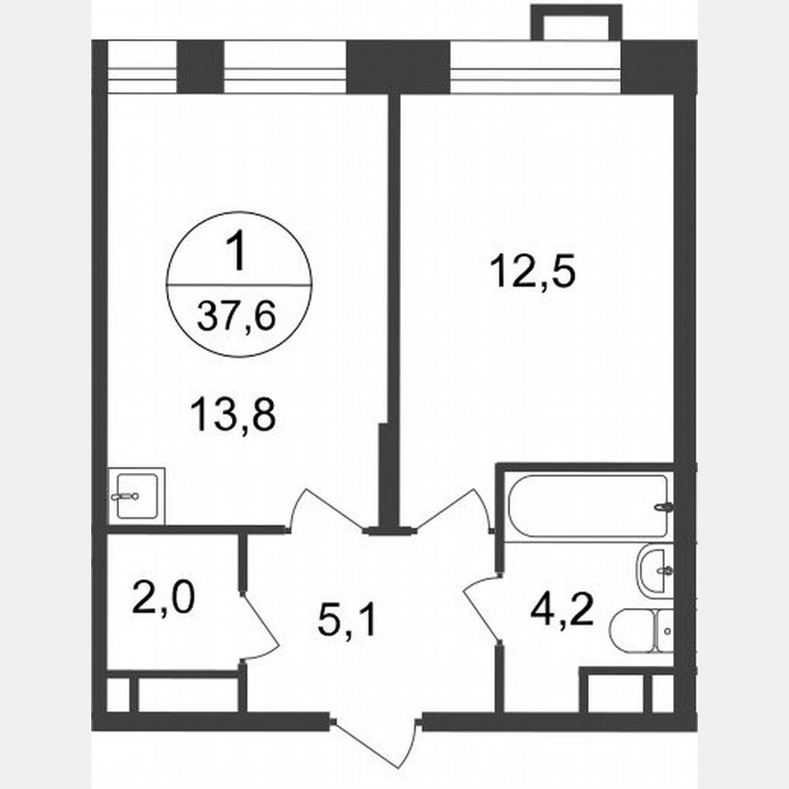 1-к. квартира, 37,6 м², 18/20 эт.