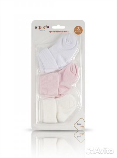 Носочки 0-3 и рукавички для новорожденных