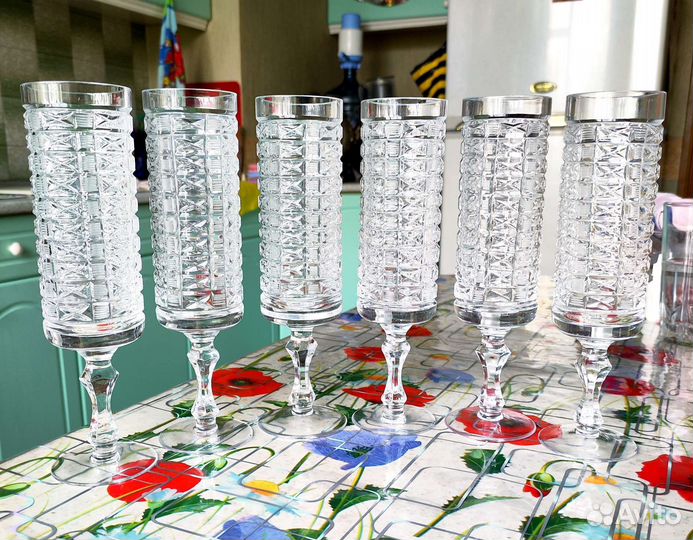 Фужеры хрустальные праздничные СССР