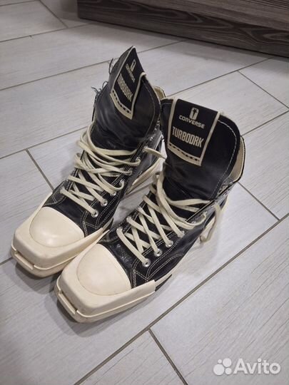 Converse rick owens turbodrk lacquered denim