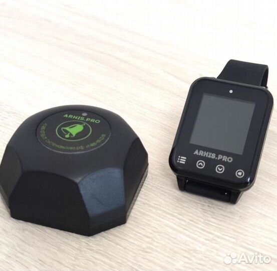 Кнопка вызова официанта модель Бургер и часы Элит