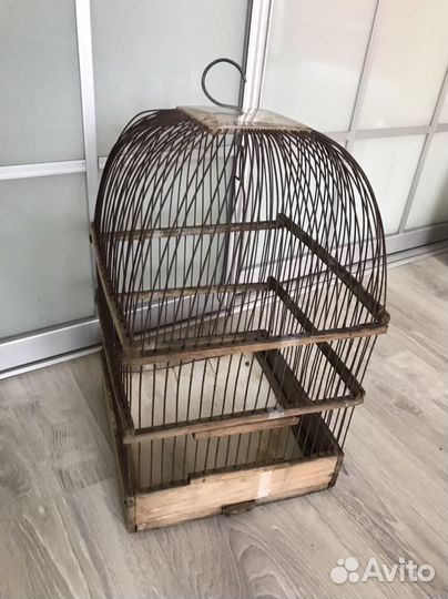 Клетка старая антикварная птиц попугаев