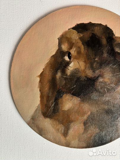 Крольчонок. Картина маслом