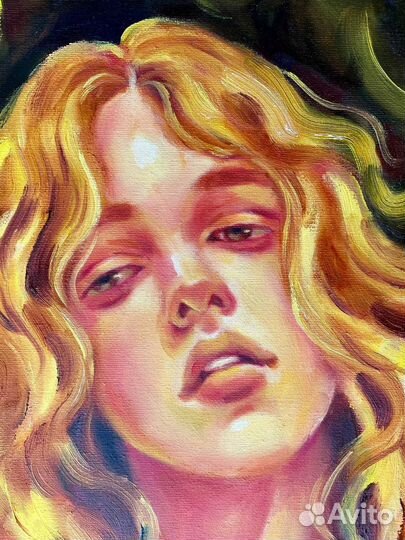 Картина маслом солнце лето девушка ботичелли