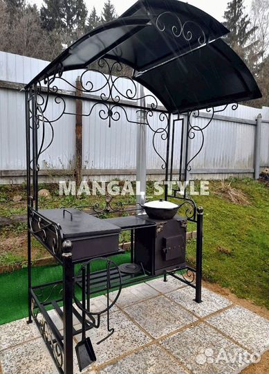 Мангал с крышей