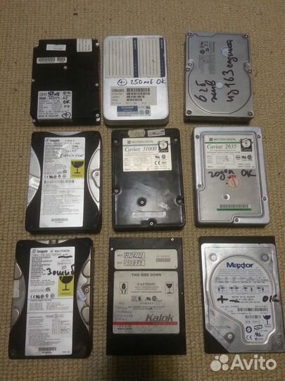 HDD, жесткие диски - раритеты. От 10гб